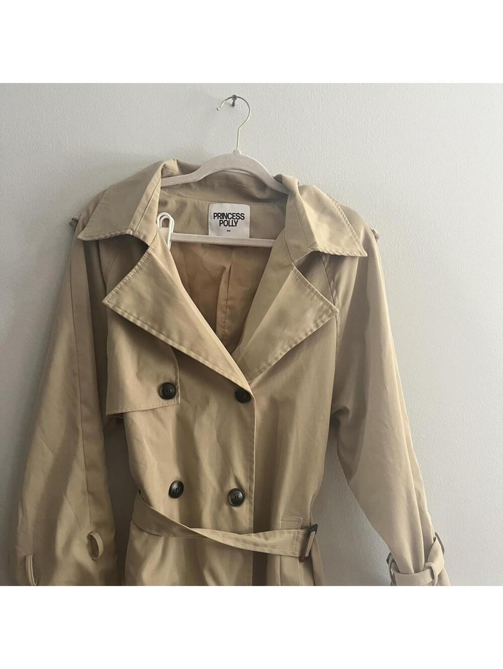 Princess Polly Westwind Trench Coat in Natural - Picture 4 of 7
